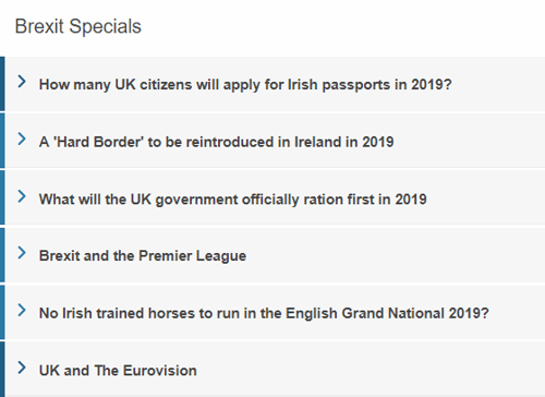 Paddy Power Brexit Specials