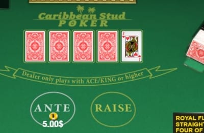 Caribbean Stud Dealers Top Card