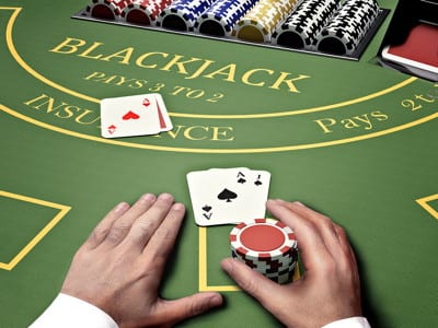 Man Playing Blackjack