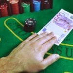 500 Euro Note on Blackjack Table