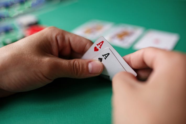 Concealing poker hand