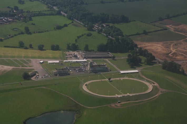 Towcester Racecourse from above