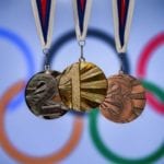 Olympic rings and medals