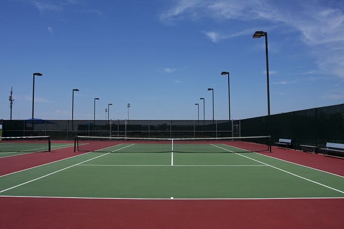 Hard tennis court