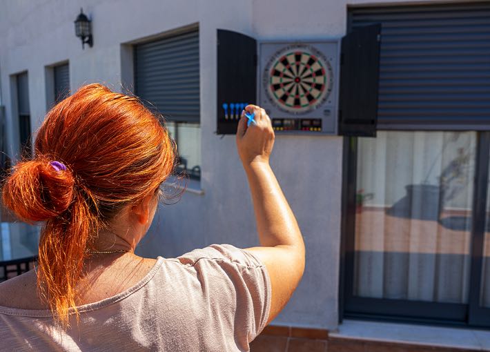 Woman in darts