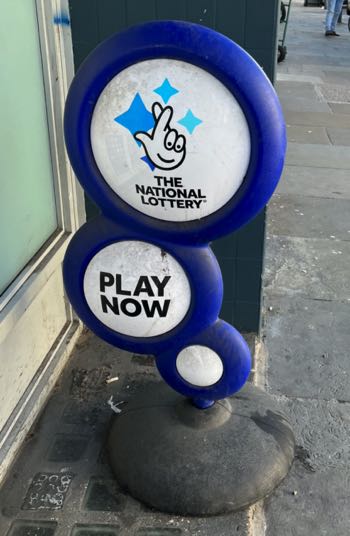 National lottery sign