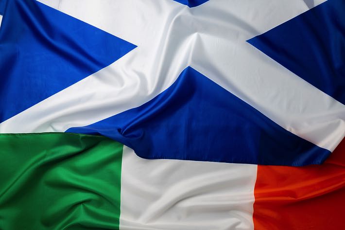 Flags of Ireland & Scotland
