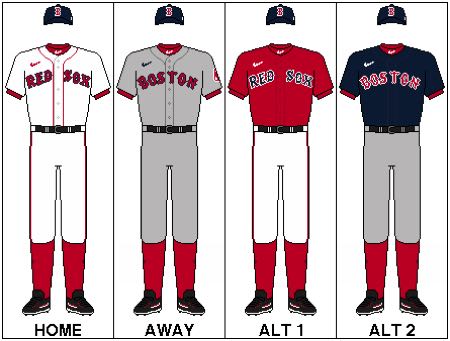 Boston Red Sox uniforms