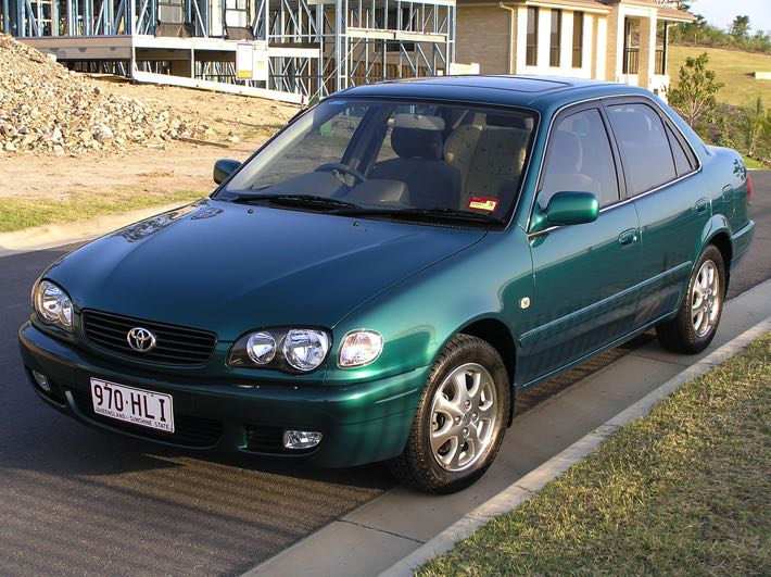 A 1999 Toyota Corolla similar to what Morgan would have won