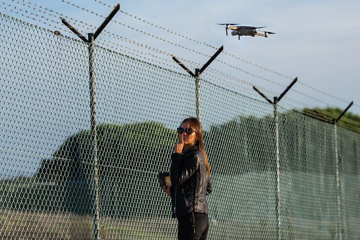 Drone at airport