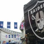 NFL flags on Regent Street in London