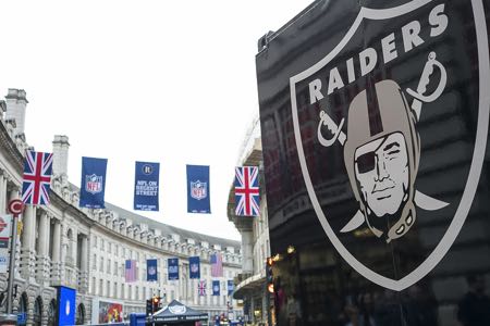 NFL flags on Regent Street in London 