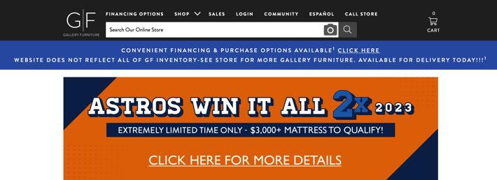 Deal on Gallery Furniture website