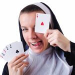 Nun with cards