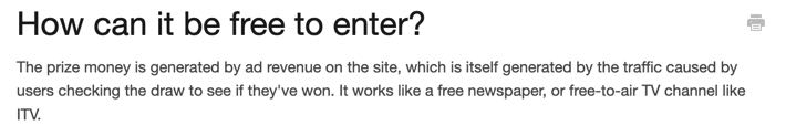 How can it be free to enter?