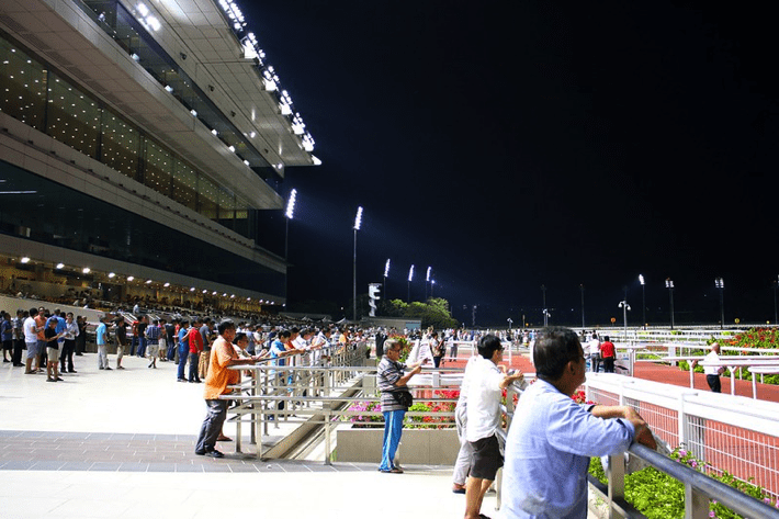 Racegoers at Kranji Racecourse